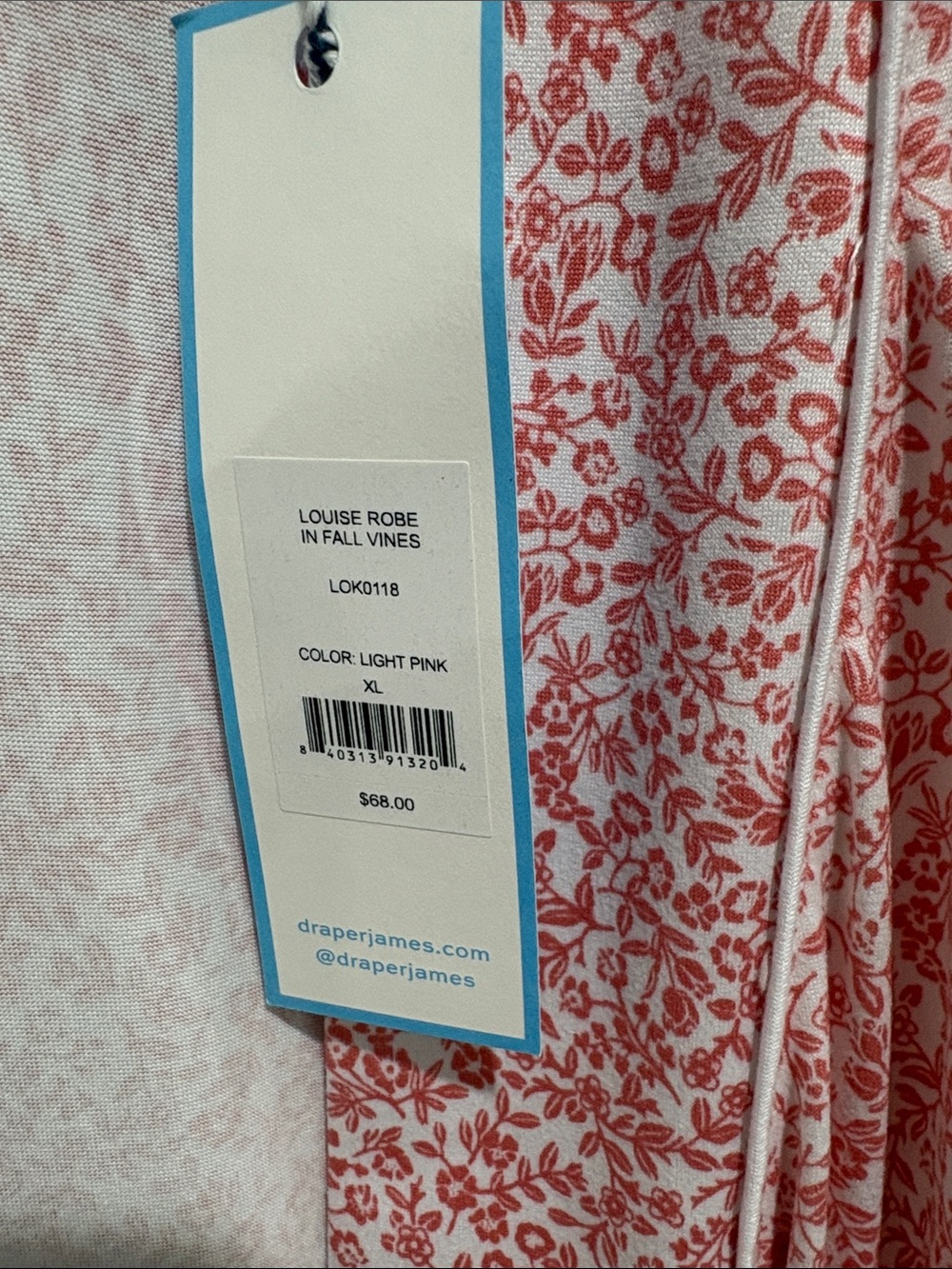 Lightweight Pink Floral Robe - Picture 3 of 4